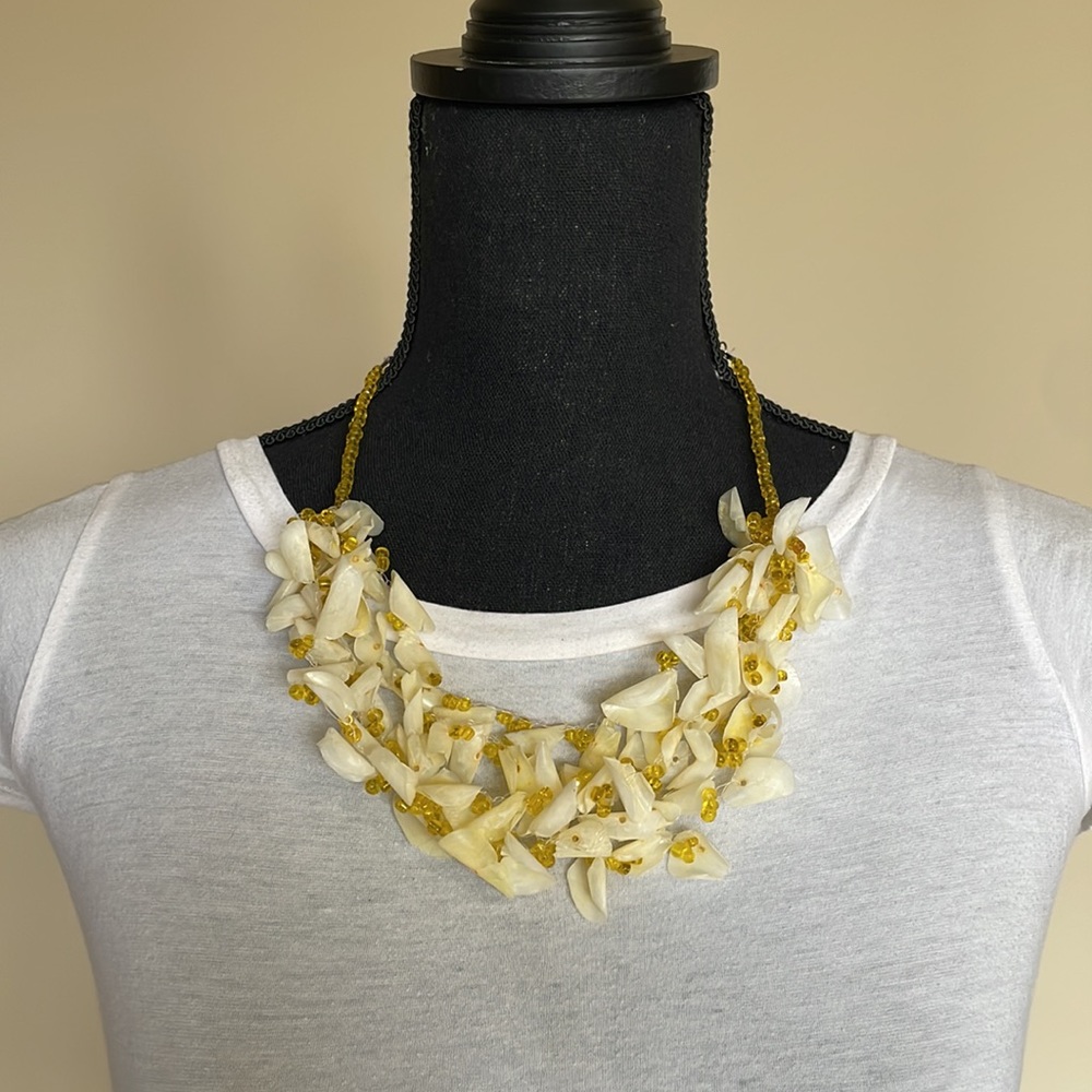 Colombian floral necklace with matching earrings